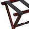 Homeroots HomeRoots 383075 Hotel Cherry Mahogany Folding Luggage Rack with Black Straps 383075 - alternate 4